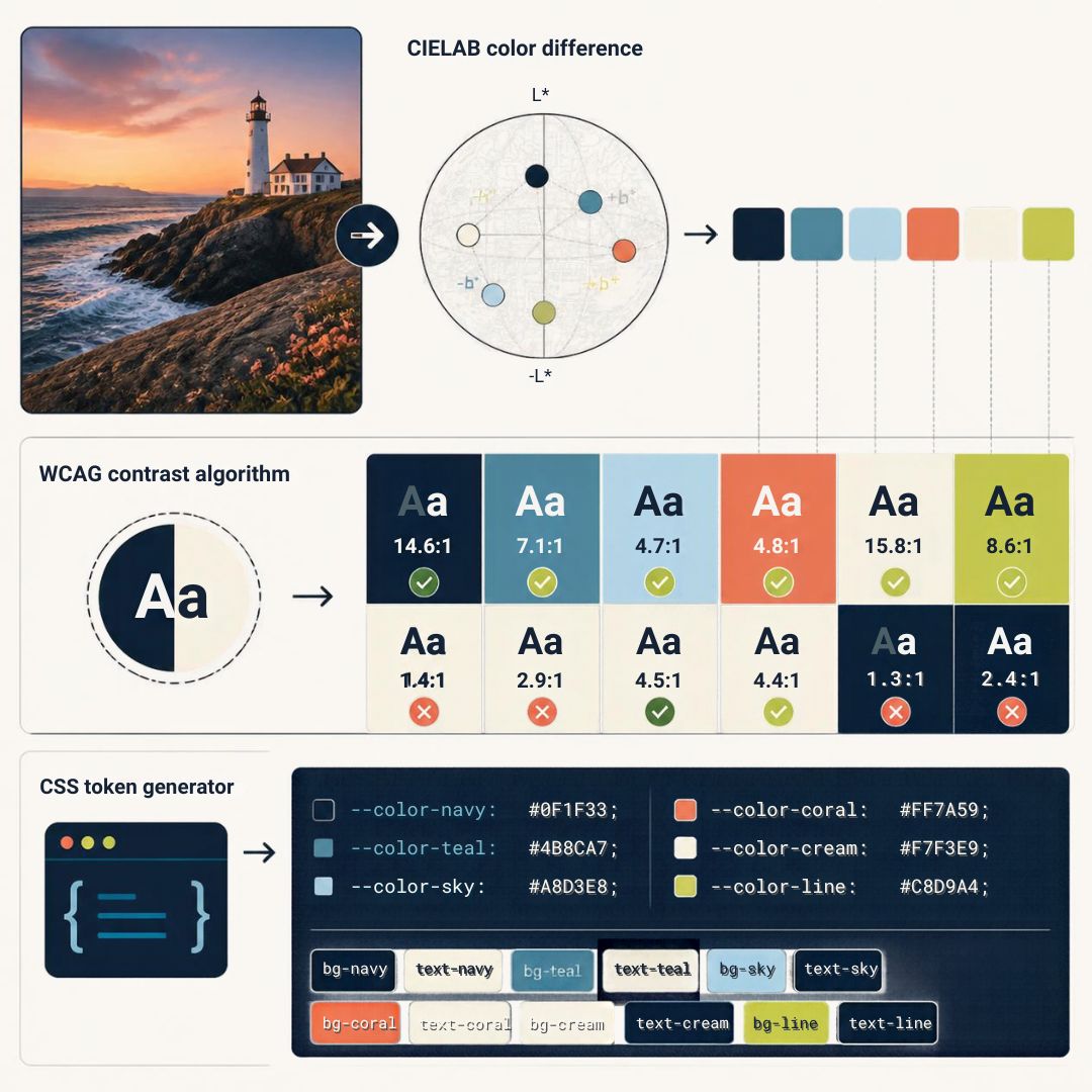 Harmonic Palette & Contrast Analyzer